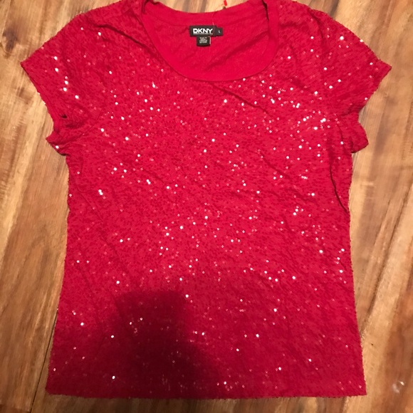 red sequin t shirt